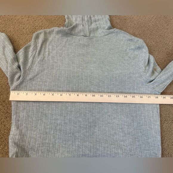 MADEWELL Ribbed Long-Sleeve Turtleneck Crop Top Size L - Picture 7 of 10